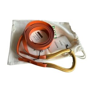 ***SOLD*** Bottega Veneta Leather Double Strap Belt With Horseshoe Buckle Size M